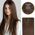 Yilite (#4) Chocolate Brown Seamless Clip Ins 7Pcs