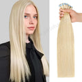 Yilite (#613) Bleach Blonde Tape In Hair Extensions Remy Human Hair 24Pcs