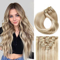 Yilite (#P18/613) Ash Blonde Highlights Classic Clip Ins