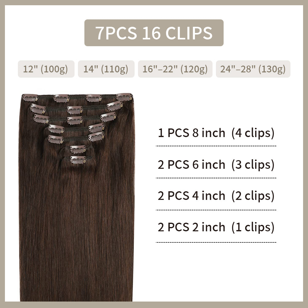 Yilite (#P6/613/T4) Brown to Blonde Balayage Classic Clip Ins