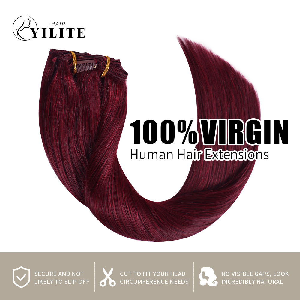 Yilite (#99J) Burgundy Classic Clip Ins