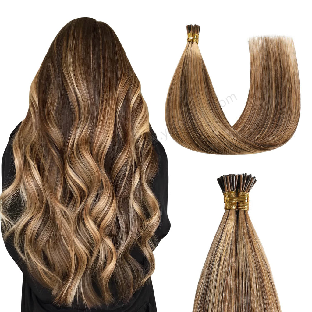Yilite (#P4/27) Caramel Blonde Balayage I Tip Extensions