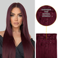 Yilite (#99J) Burgundy Seamless Clip Ins 7Pcs