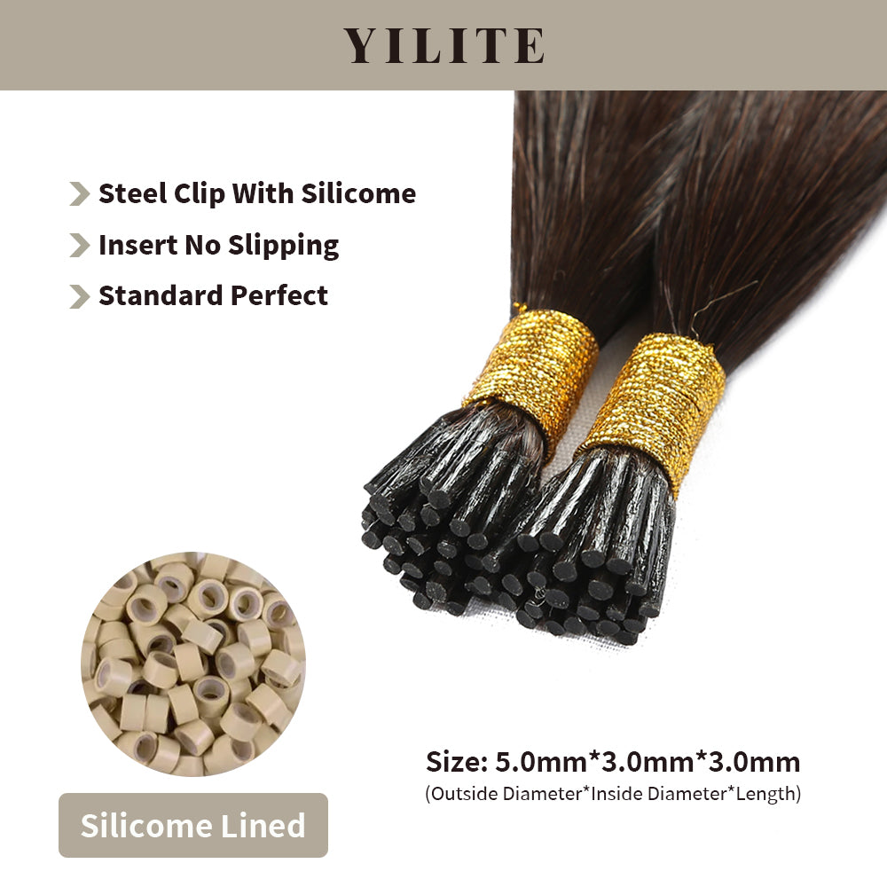 Yilite (#T2/60) Darkest Brown to Platinum Blonde I Tip Extensions